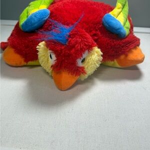 Colorful Plush Parrot PillowPet - Red, Yellow & Blue